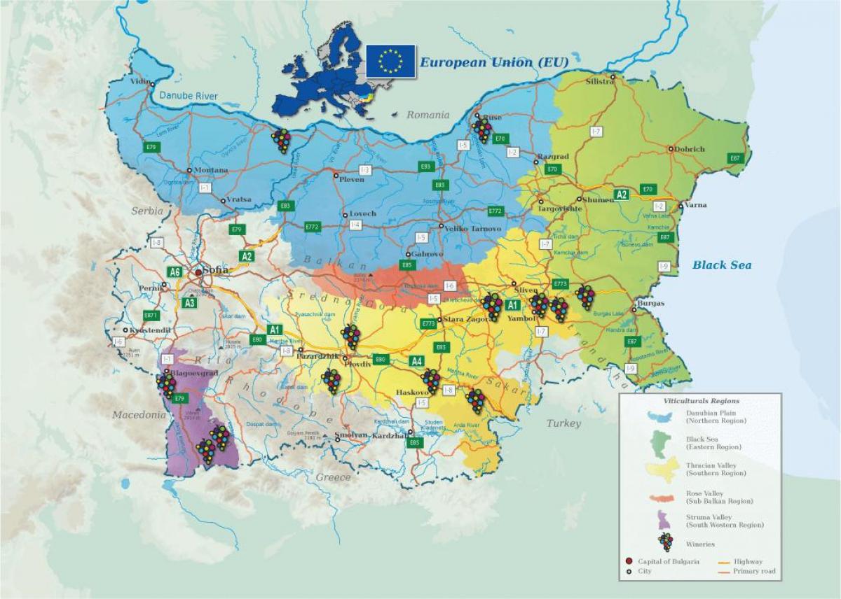 la carte des vins bulgares