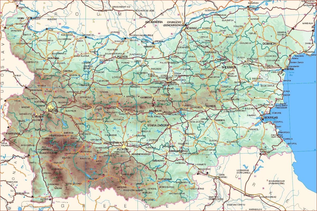 carte de la côte bulgare