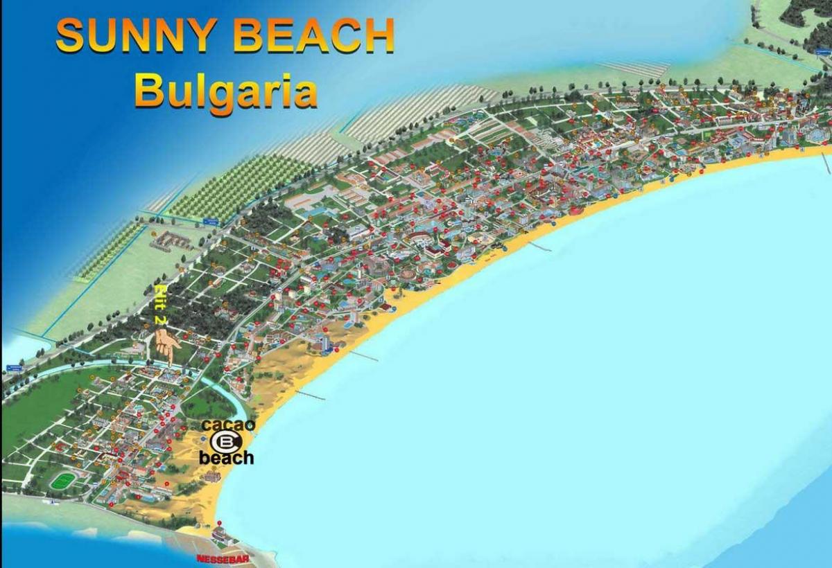 carte de cacao beach Bulgarie
