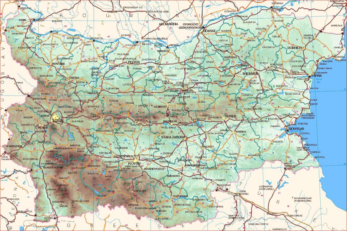 carte de la côte bulgare