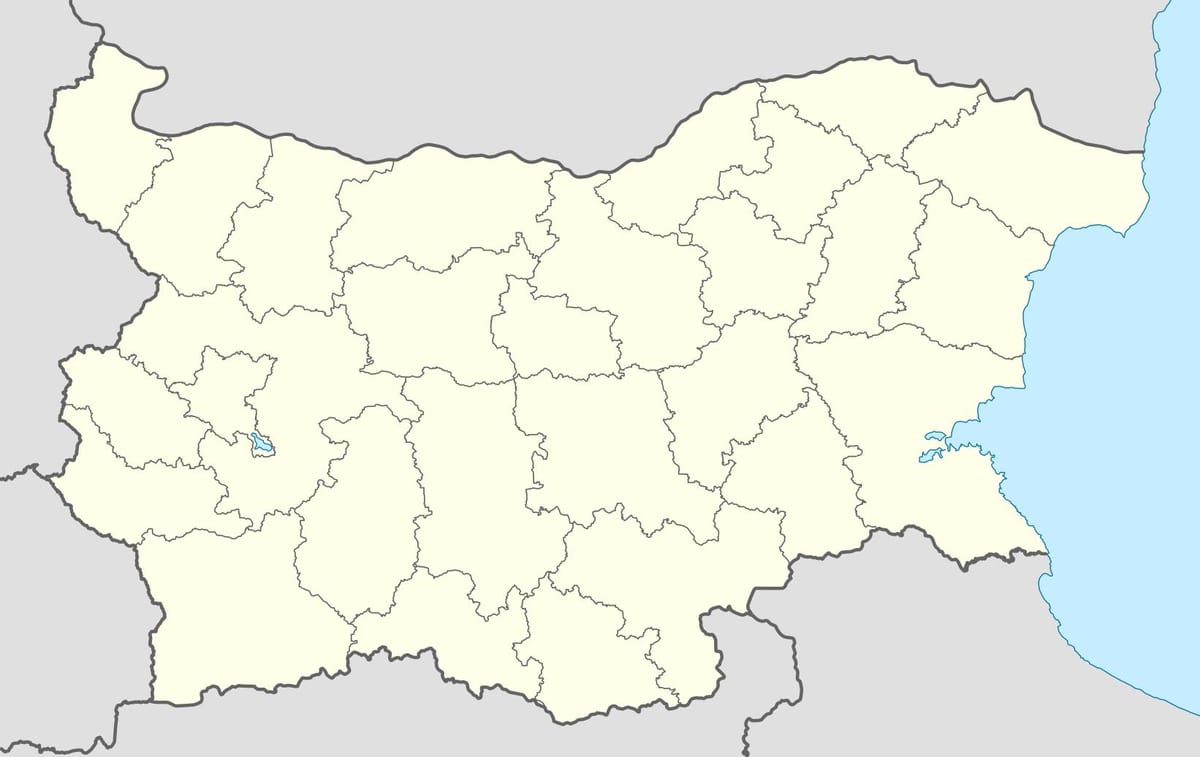 carte de la Bulgarie carte de vecteur