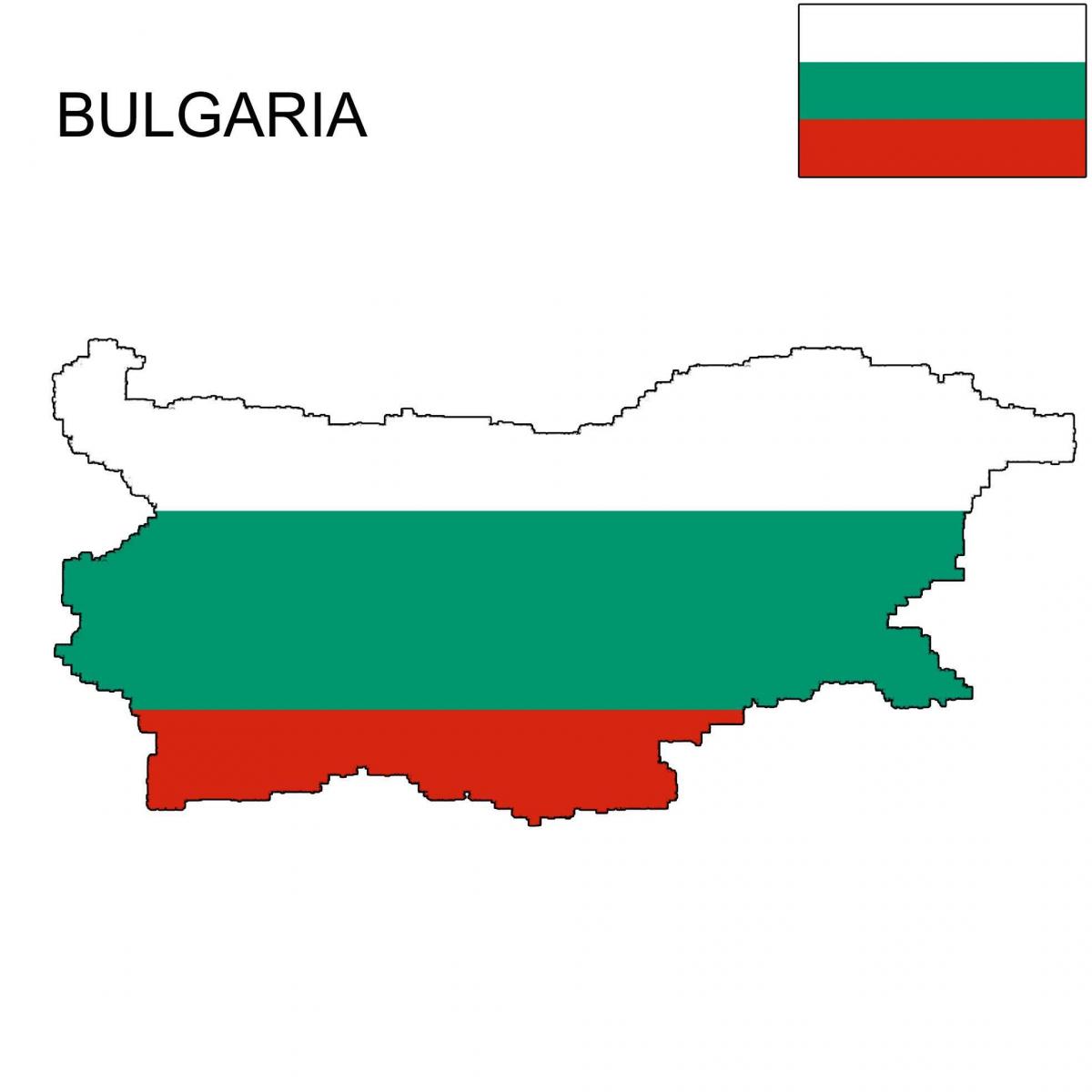 La bulgarie carte de drapeau
