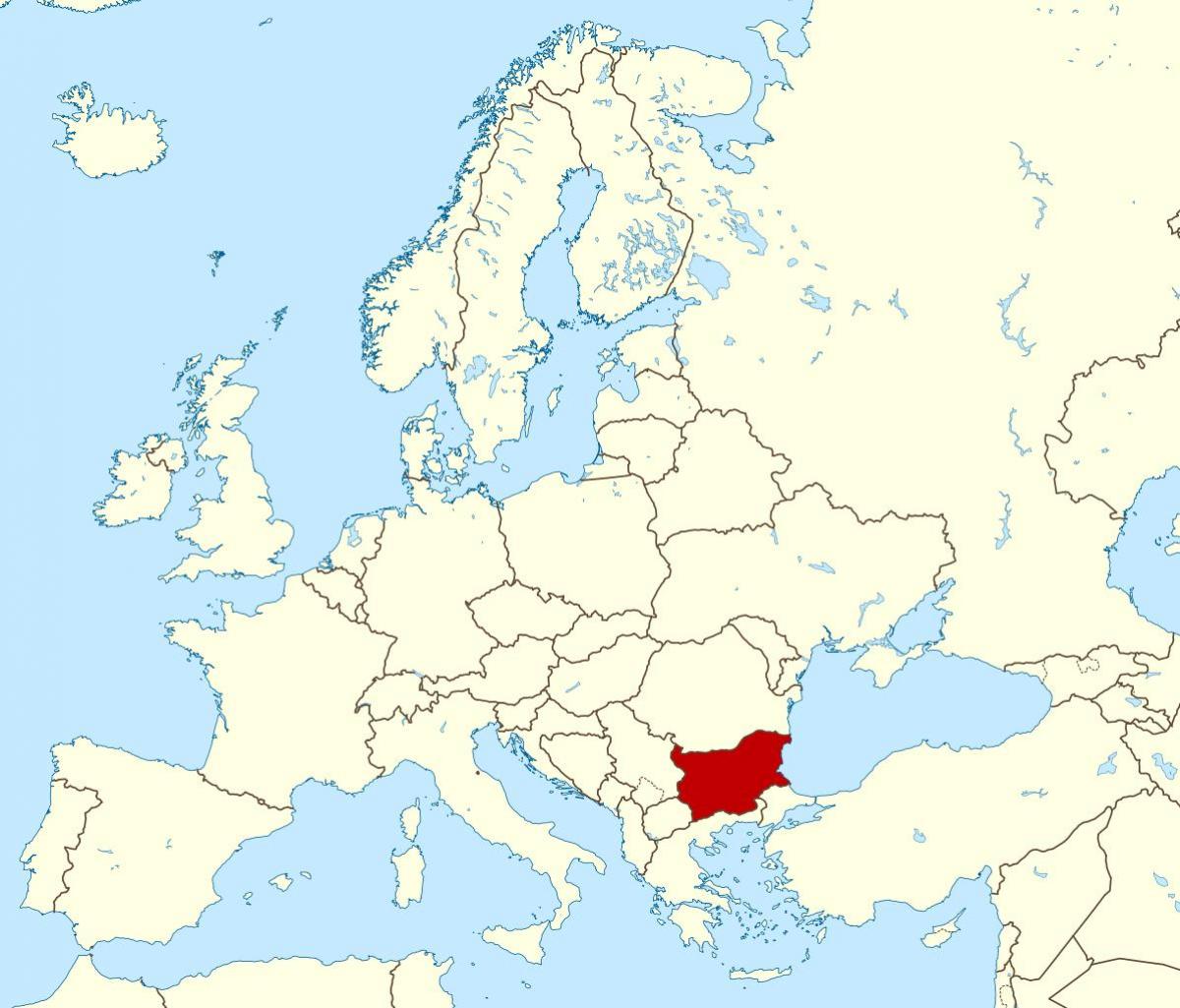 carte montrant la Bulgarie