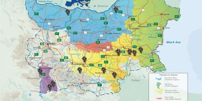 La carte des vins bulgares