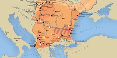 Carte de l'empire bulgare
