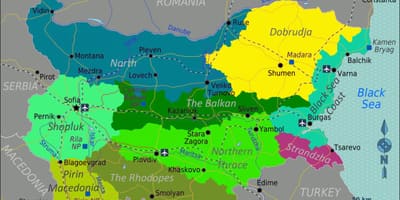 La carte des aéroports de Bulgarie