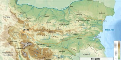 Carte de la Bulgarie, de la géographie
